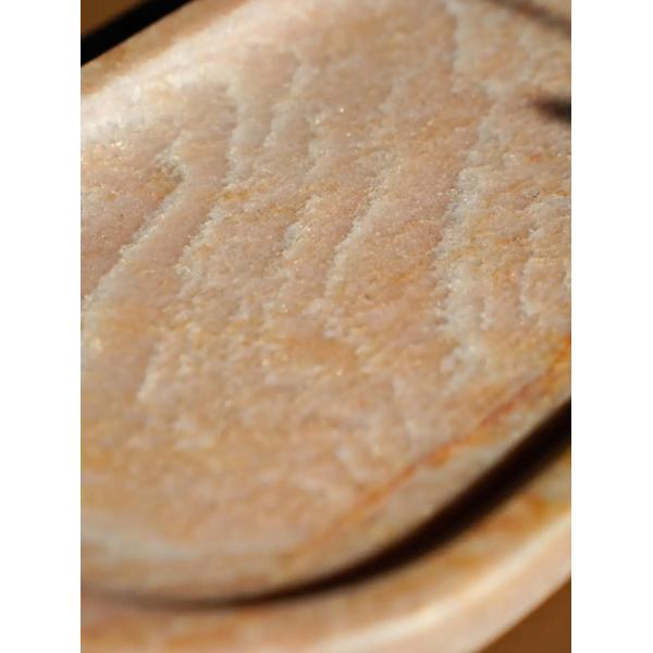 Durable Wearproof Marble Stone Tray Round Marble Vanity Tray