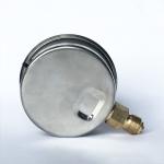 63mm 140 psi Boiler Manometer Bottom Brass Connection Stainless Steel Case