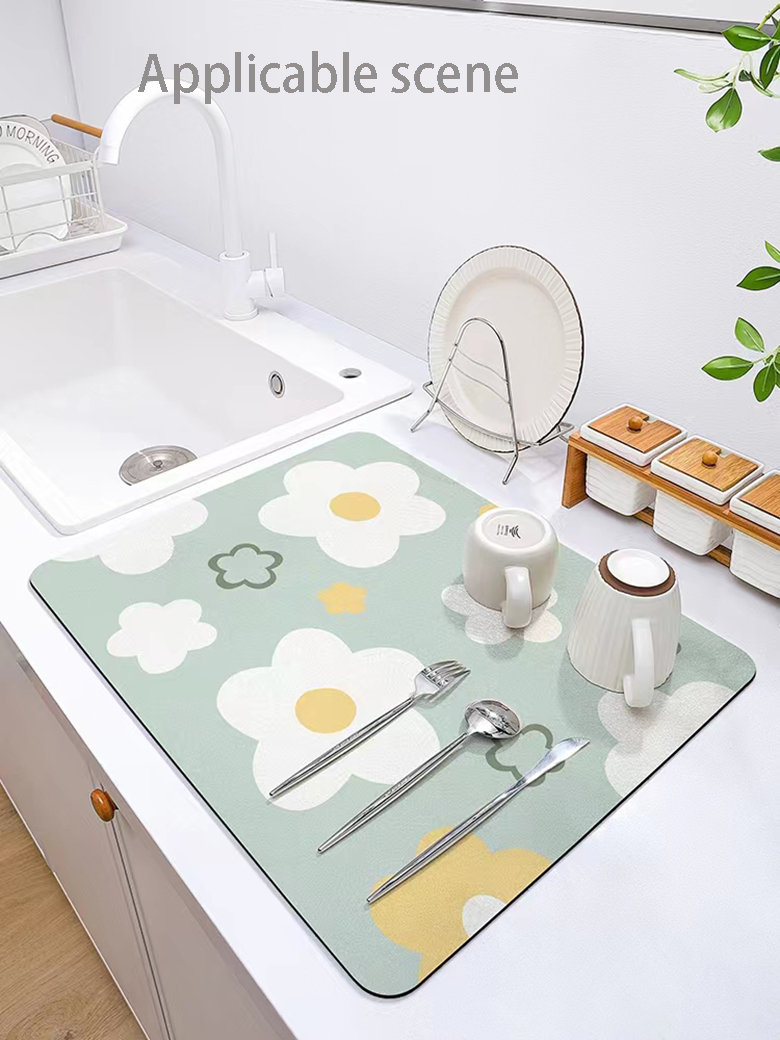Southwestern Design Style Custom Polyester Dish Matting for Easy Cleaning and Quick Drying