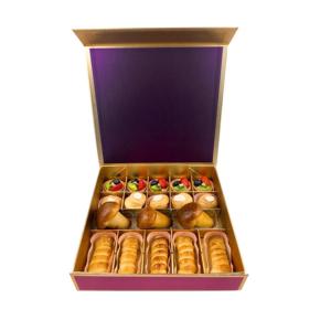 Wholesale Magnetic Closure Diwali Sweets Gift Box Customizable With Gold Paper Divider from china suppliers