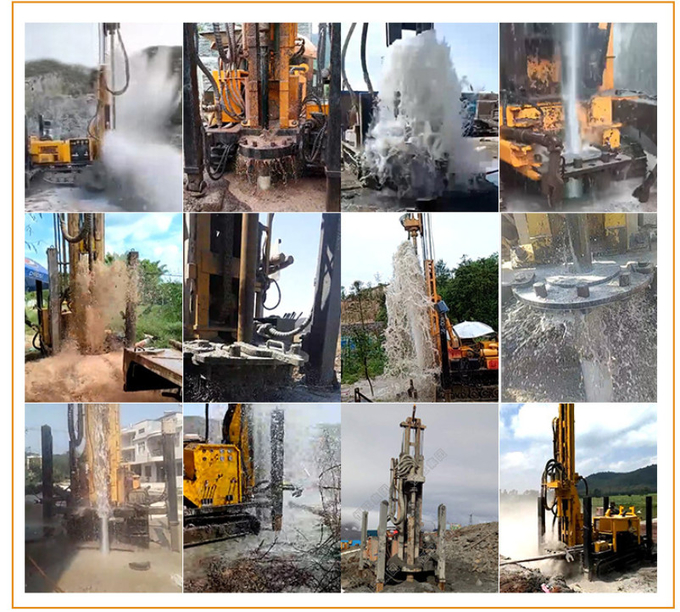 200m Crawler Mounted Diesel Borehole DTH Water Well Drilling Rig Machines