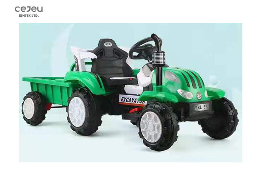 12.1KG Plastic Ride On Tractor Rear Wheel Suspension 6V7AH Kids Electric Tractor