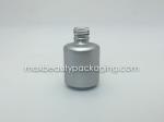15ml thick and strong powder coating gel bottle round shape metallic silver