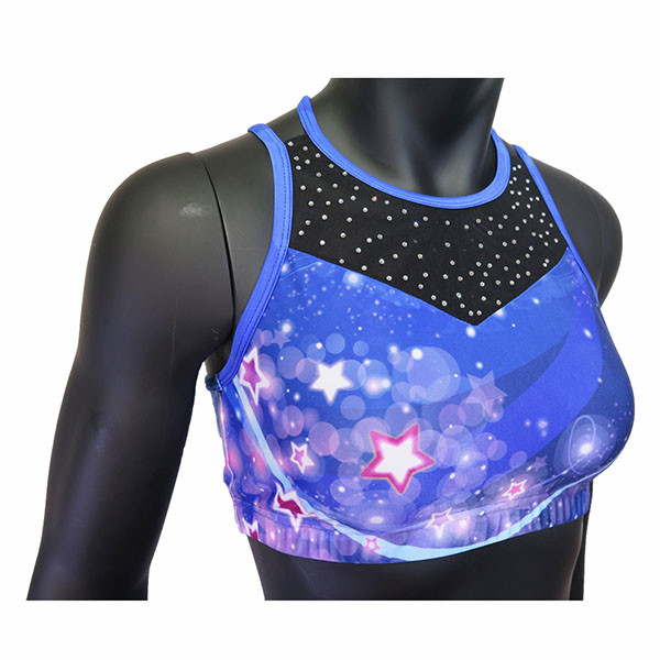 Stylish Sportswear Cheer Dance Clothes Royal Blue Sublimation Printing