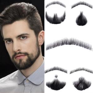 Wholesale 100% Human Hair Handmade Fake Mustache Beard for Entertainment/Drama/Life from china suppliers