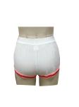 Skinny Pattern White Ladies Casual Pants Lace Decoration Women'S Pajama Shorts