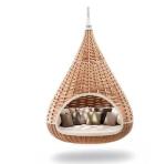 High quality Outdoor Garden Hanging swing egg chair patio PE Rattan wicker sofa