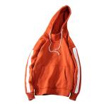 Orange Black Cool Streetwear Hoody Sweatshirts White Stripes Mens Pullover