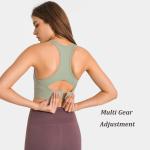 Wide Gathered Gils Sports Bra High Impact Large Bust Padded Fitness Workout