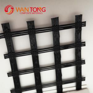 China High Tensile Polyester Geogrid 120kn PVC Coated 5m Width for Road Building Construction on sale
