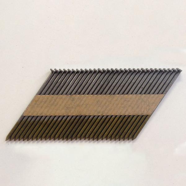 33 Degree Clipped Head Framing Nails 75mm Paper Tape Ring Shank For House