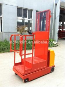 China Ac Motor Full Electric Order Picker Forklift With 200kg Lifting 600 X 640mm Platform Size on sale