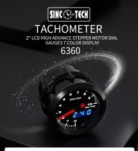 Wholesale 636 Sensor 2 Inch Digital Tachometer Gauge 1000rpm For 12V Vehicle from china suppliers