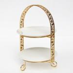 Stainless Steel 23X32CM 2 Tier Fruit Stand Corrosion Proof