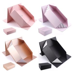 Wholesale Personalized Rigid Magnetic Foldable Gift Box Cardboard Packaging Box With Ribbon from china suppliers