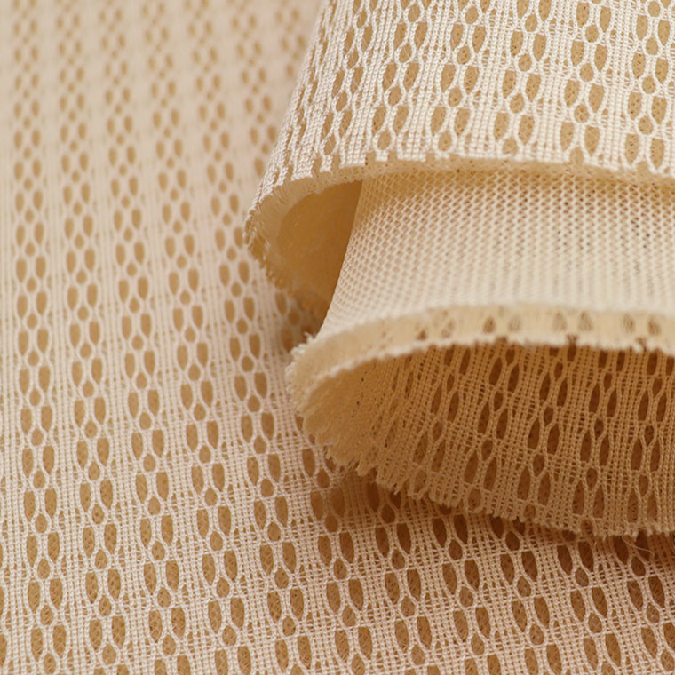 Knitted Grey Polyester Mesh Space Mesh Fabric 3mm For Seat Back