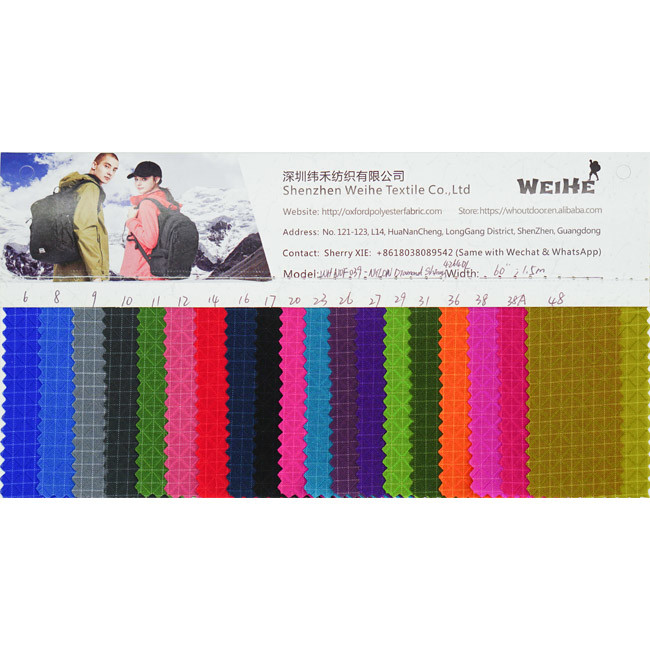 Diamond Lattice Nylon Waterproof Oxford Cloth Plain Matrix For Woven Durable Bag