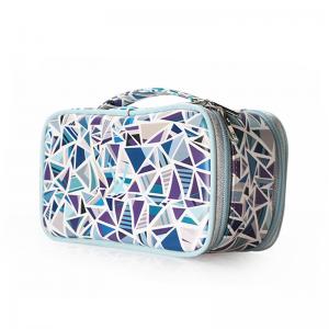 Wholesale Custom Portable Geometric Printing Cosmetic Bag PU Leather Waterproof from china suppliers