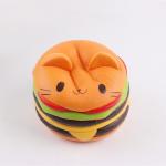 Cute Bread Jumbo Cat Head Burger Soft PU Stress Relief Slow Rising Squishy