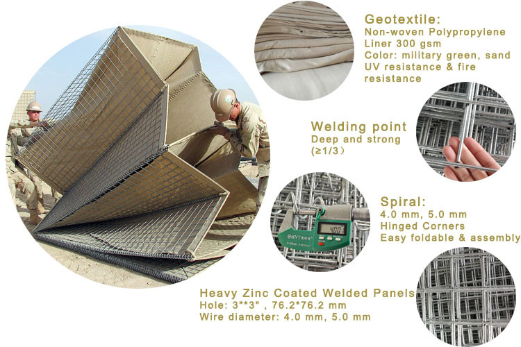 Flood Control Mil 4 Defensive Barrier CE ISO Certification