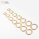 GD Same Paragraph Titanium Steel Jewelry Hip Hop Circle Burst Round Hoop