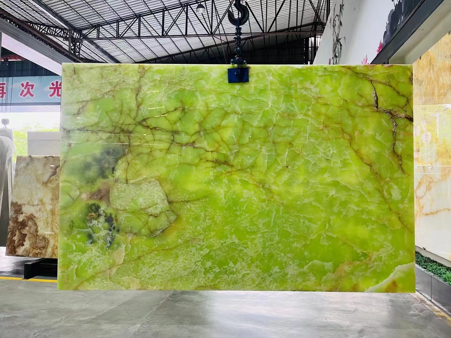 Natural Green Jade Onyx Marble Slabs for Modern Graphic Design and Table Background