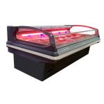 Fan Cooling Hypermarket Open Meat Display Freezer For Butcher Shop