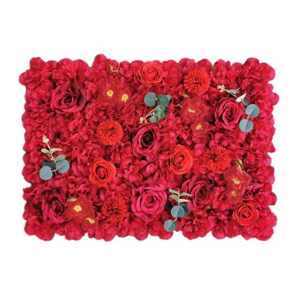 Outdoor Dahlia Rose Artificial Flower Wall Panels For Party Decoration Oem