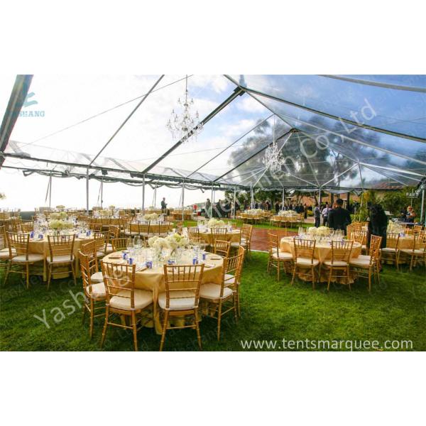 800 Seater Fabric Gala Dinner Outdoor Party Tents Clear Roof Marquee 25X50 M