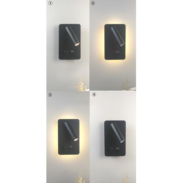 Dimmable switch bedside wall lamp bracket light hotel bedroom headboard reading lamps bed wall lamp