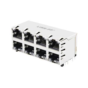 Wholesale LPJG47111A4NL 1000 Base-T Integrated Magnetics 2x4 Port RJ45 Connectors With Green&amp;Yellow/Green&amp;Yellow Led from china suppliers