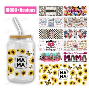 Wholesale UV DTF Cup Wrap Transfers Custom Logo Libbey Glass Tumbler For Mama'S Day Celebrations from china suppliers