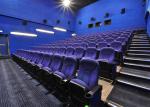 Luxury Leather Theater Seating Folding Foam Density Cinema Chairs With Aluminium