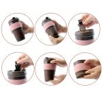Food Grade Leak Proof 350ML Foldable Silicone Travel Cup