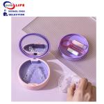 Cute Daily Pill Dispenser Box For Elderly Plastic Dental Box False Teeth Box