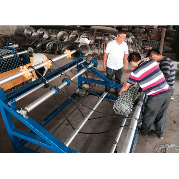 Easy Operation Chain Link Wire Machine , Chain Link Fence Making Machine