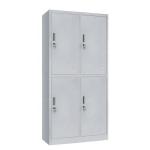 Cold Rolled Steel Wardrobe 4 Door Metal Locker Storage Cabinet