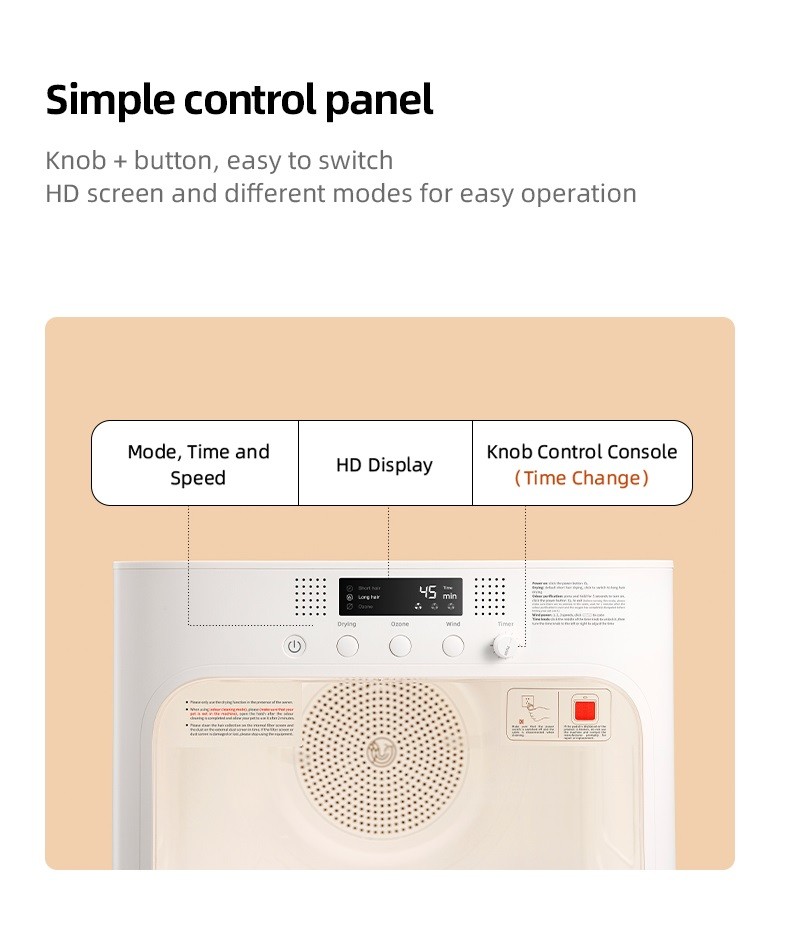 Low Noise Automatic Pet Drying Box One Step Service Easy To Clean Safe And Reliable