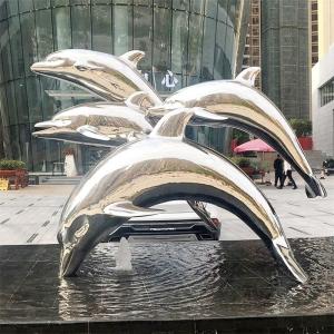 Wholesale Fuxin Animal Life Size Dolphin Stainless Steel Animal Sculpture Contemporary from china suppliers