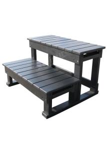 Wholesale Deluxe Massage Hot Tub Spa Steps 2 Tier Signature Spa Steps Simulated Wood Grain from china suppliers