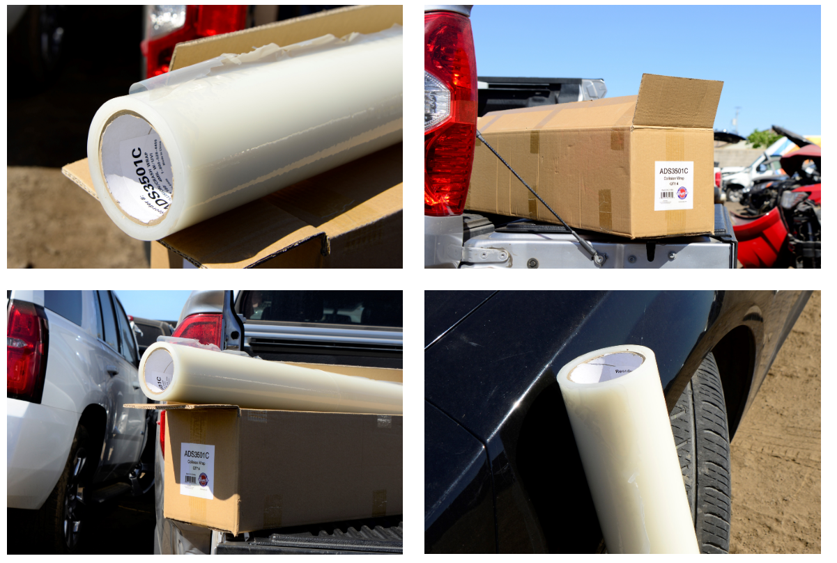 Transparent 36" * 100 Feet 4 Mil Self Adhesive Collision Wrap Film For Car Protection