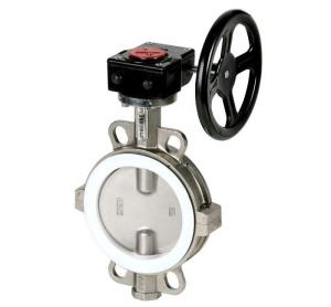 Wholesale wafer style stainless steel ptfe lined split body butterfly valves from china suppliers