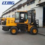 6000 Lb / 8000 Lb Rough Terrain Forklift 4 Wheel Drive With Bucket And Fork
