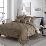 Popularity Stock 90GSM 3 Pieces Pintuck Cover Soft Microfiber Bedding Set All