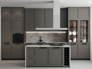 Wholesale Ready to Assemble Modern Design Custom Island PVC Cabinet Kitchen Wood Cabinet Kitchen from china suppliers