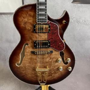Wholesale Custom Vintage Burst Byrdland Jazz Electric Guitar Flamed Maple Top with Gold Hardware HH Pickups from china suppliers