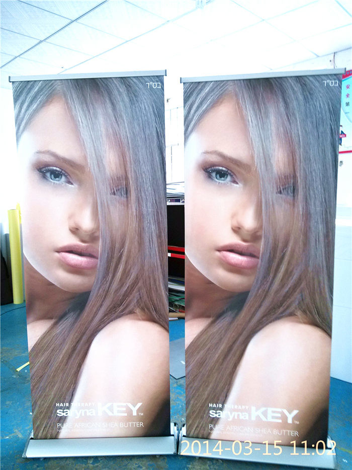 Printed Type and Scrolling Style roll up banner size