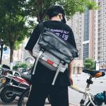 Personality contrast Messenger bag tide cool locomotive shoulder bag new
