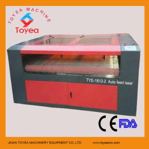 Wholesale Double heads Auto feeding laser engraving&amp;cutting machine machine for cloth,leather TYE-1812-2 from china suppliers