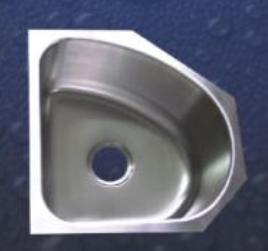 Wholesale Satin Finish Undermount Stainless Steel Single Bowl Sink , Corner 18 Inch Single Large Sink from china suppliers
